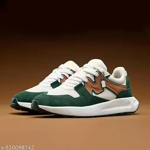 TRM tylish Sneakers for Man Comfortable Casual and Lace Up Green