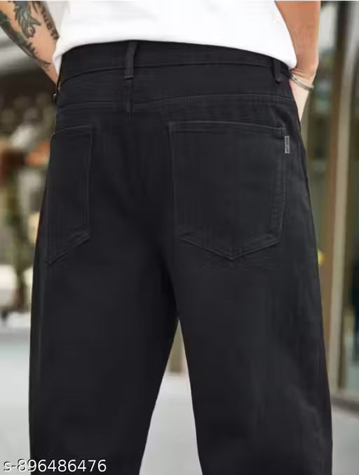 Black Straight Fit Jeans