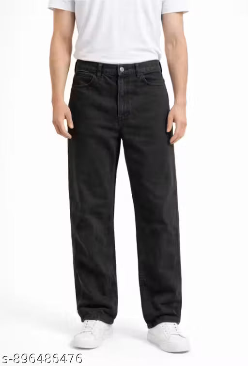 Black Straight Fit Jeans