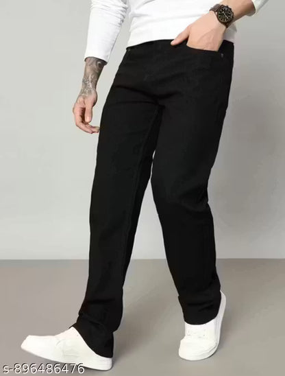 Black Straight Fit Jeans