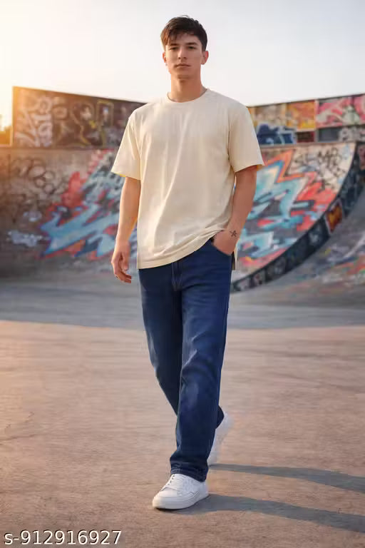 Premium Blue Jeans for Men | Stylish Casual Regular Fit Denim