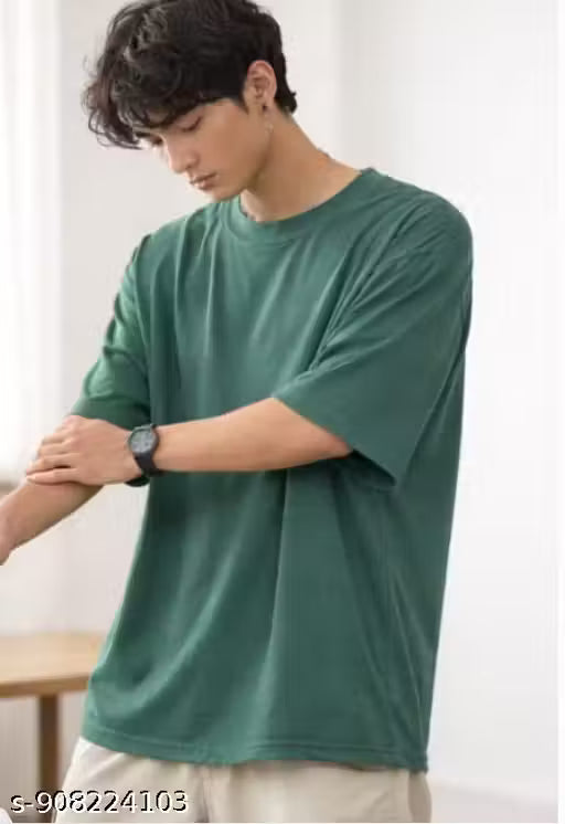 Trendy Men's Oversized downshoulder Knit T-Shirt