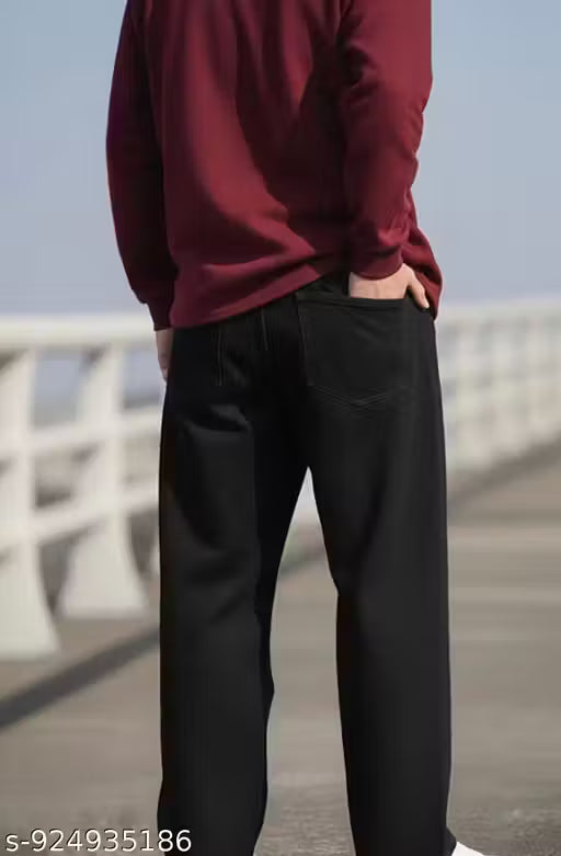 black jeans for man and straight fit mix