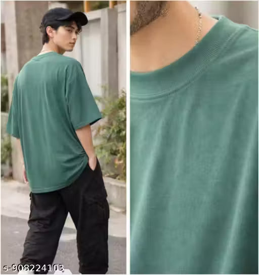 Trendy Men's Oversized downshoulder Knit T-Shirt