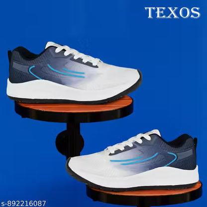 Texos Lightweight Mesh Lace-up blue Sports Shoes, Gym, walking Shoes For Men